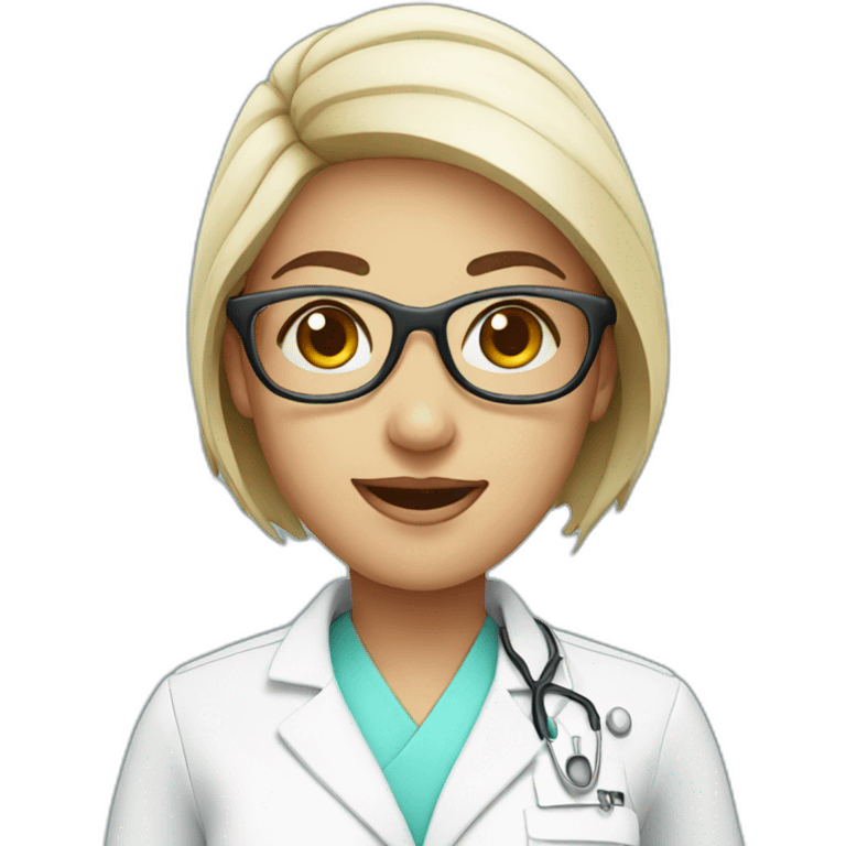 round face nurse with glasses emoji