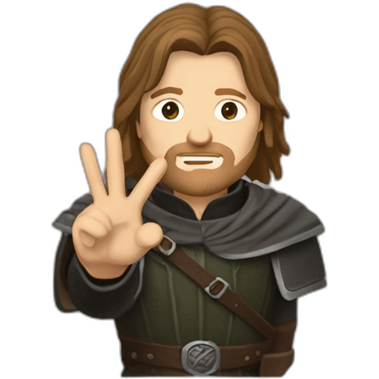 Boromir raising hand with ok sign emoji