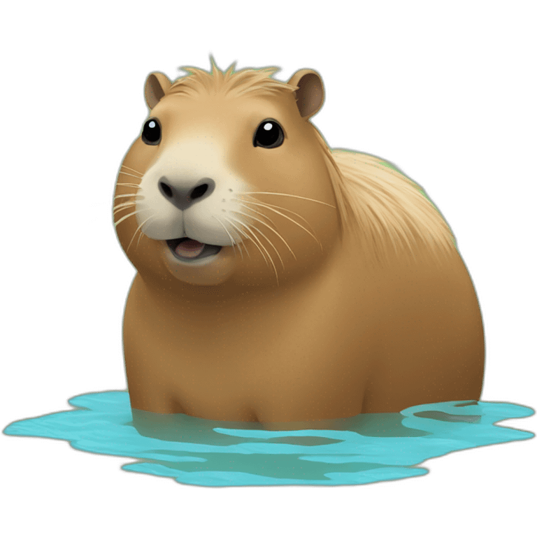 Capybara spa emoji