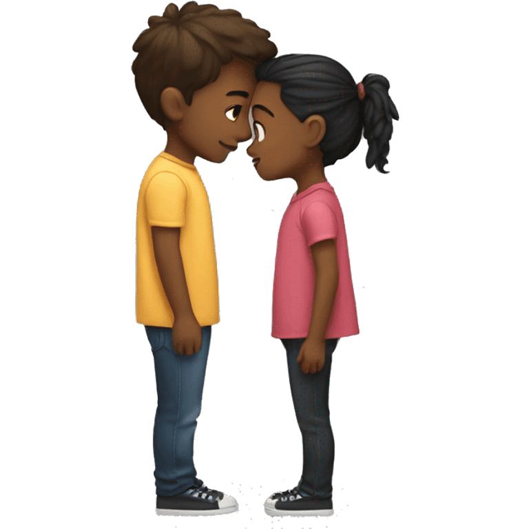 boy and girl kiss emoji