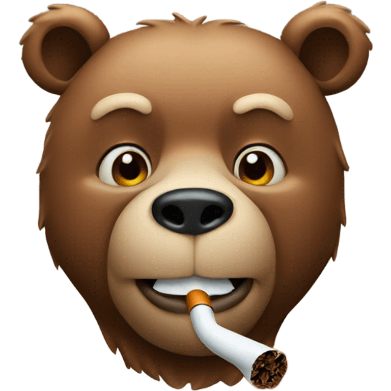 Bear smoking emoji