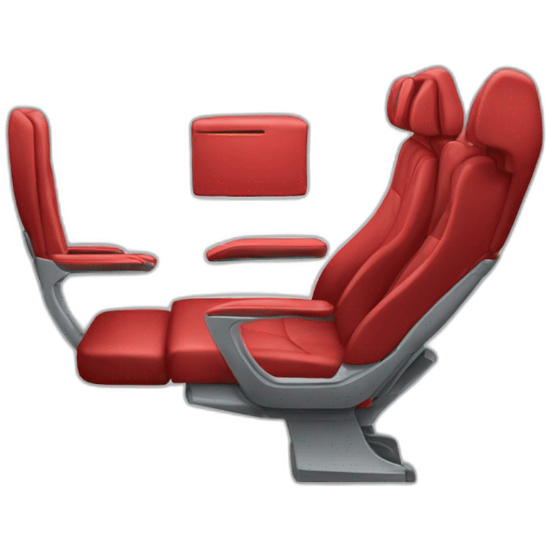 Luxe Business class red Airplane seat emoji