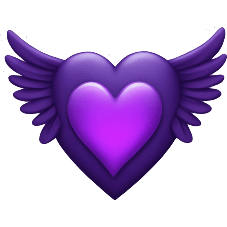 Dark Purple Heart with wings  emoji