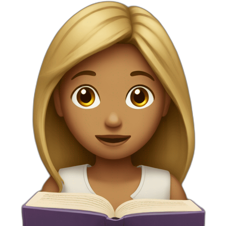 a girl reading bible emoji