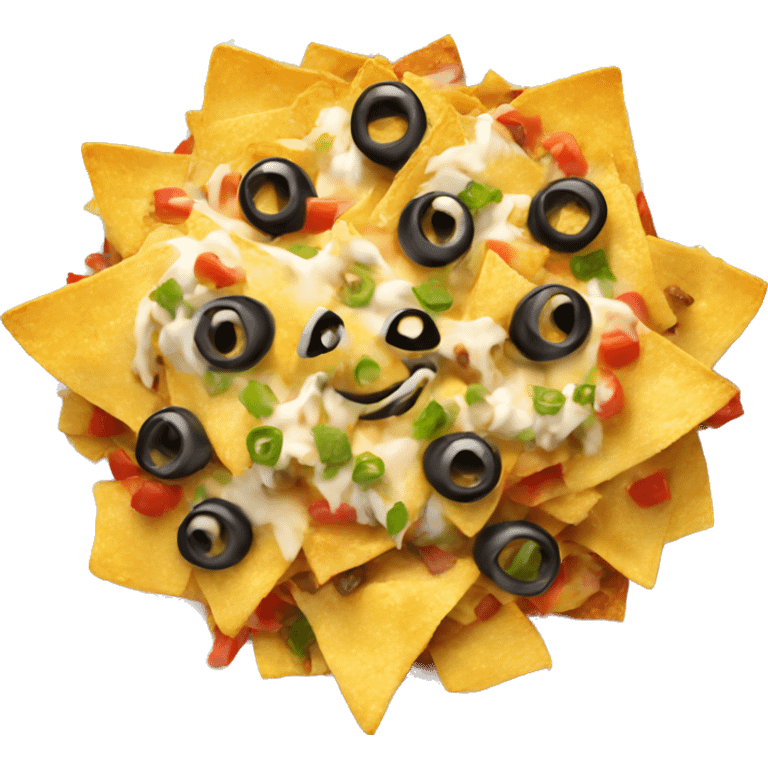 Supreme nachos on a plate emoji