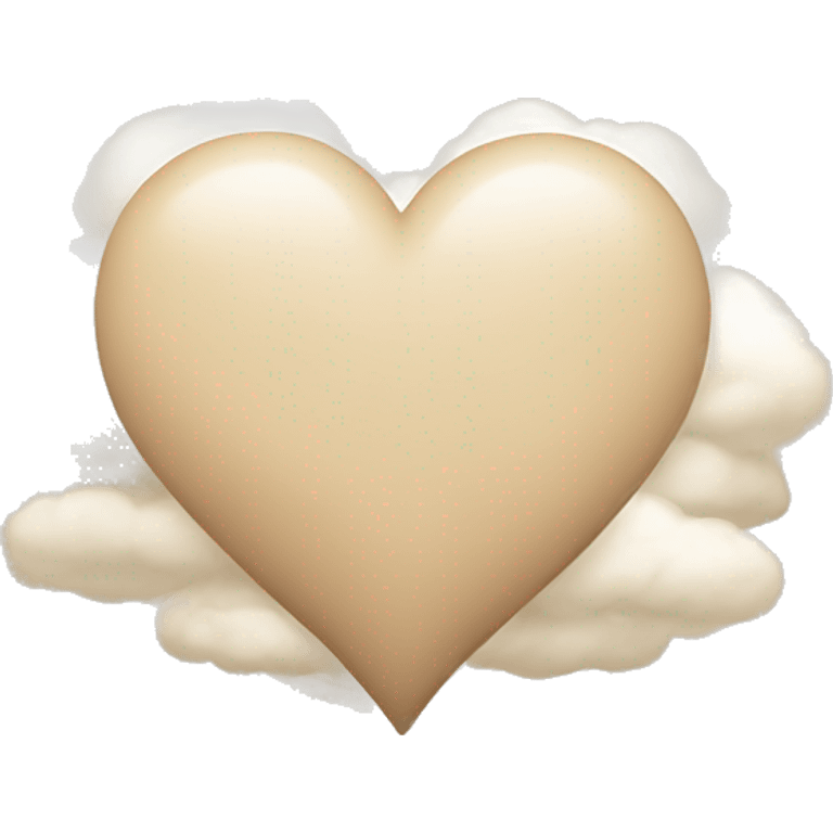 beige heart + cloud emoji