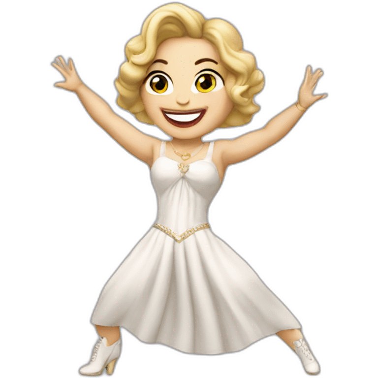 Madonna cantante bailando emoji