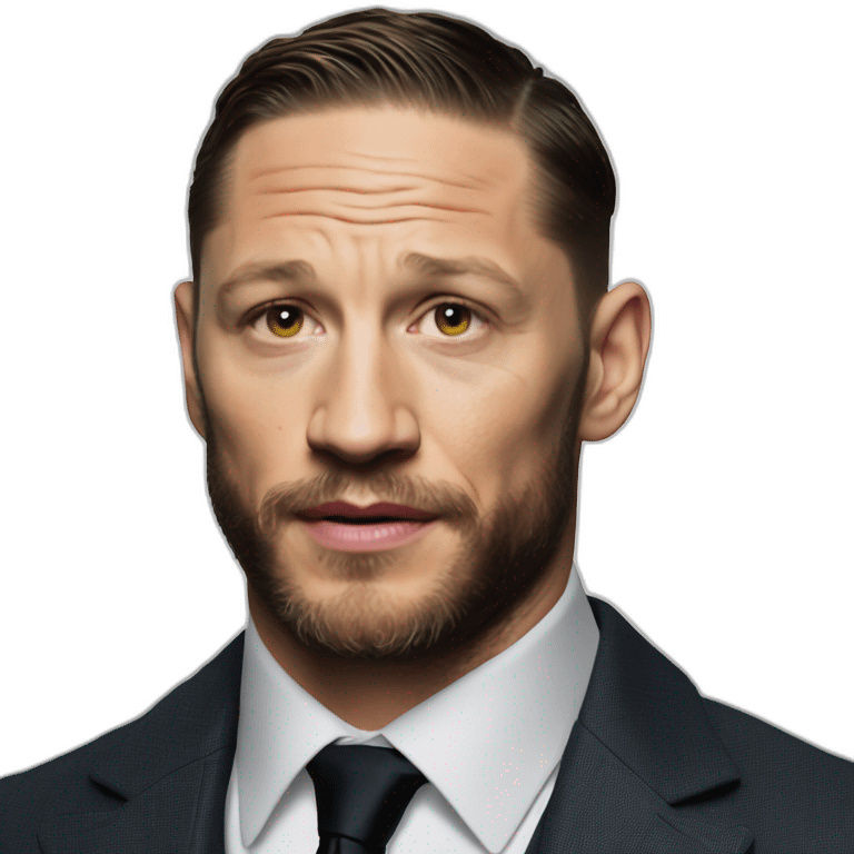 Tom Hardy wearing suit emoji