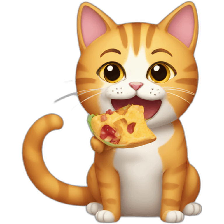 Cat eating emoji