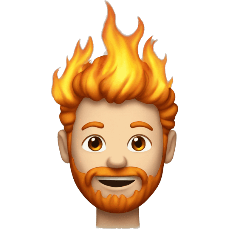 Ginger in flammes emoji