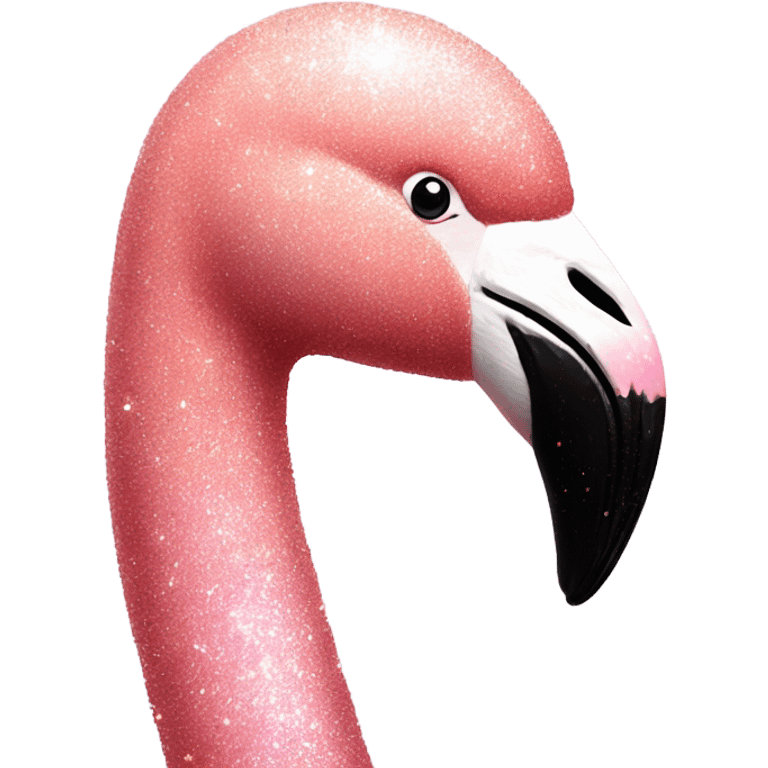 Flamingo with glitter  emoji