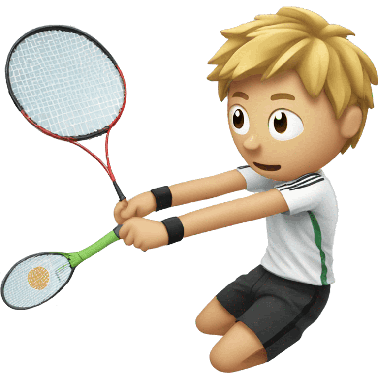 Badminton Player Smashing Emoji AI Emoji Generator