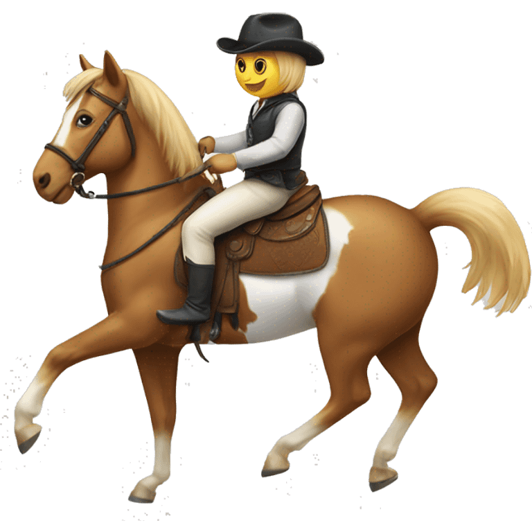 Cat riding a horse emoji