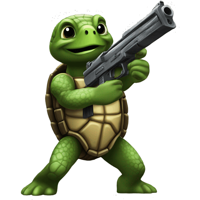 Turtle with mw2 hand cannon emoji