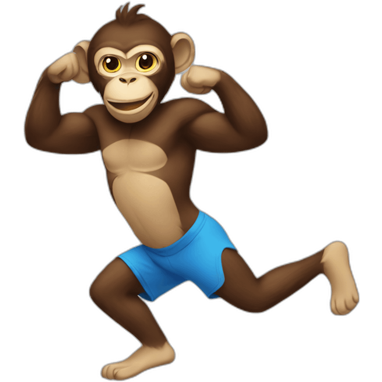 monkey working out emoji