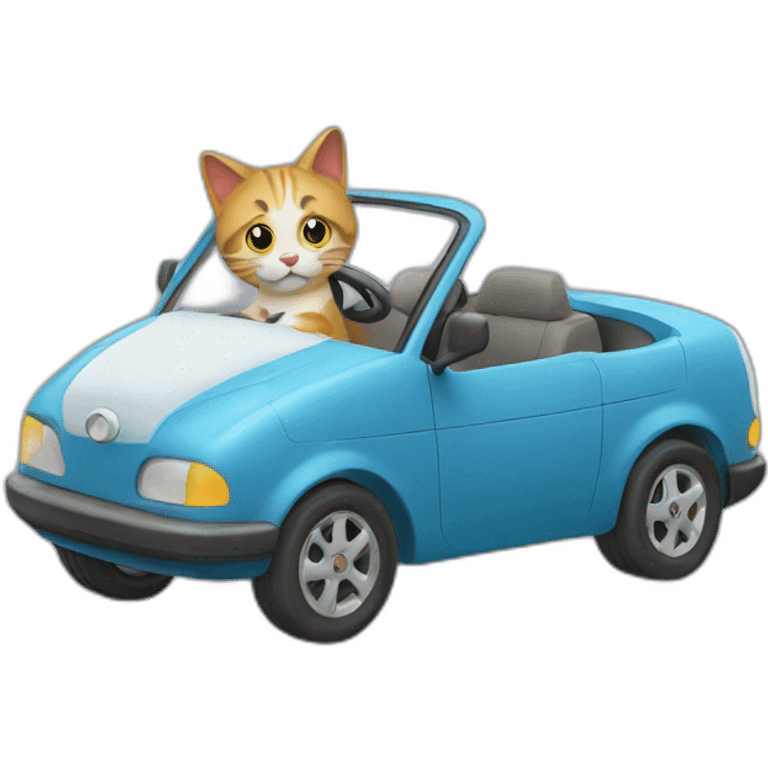 cat driving car emoji