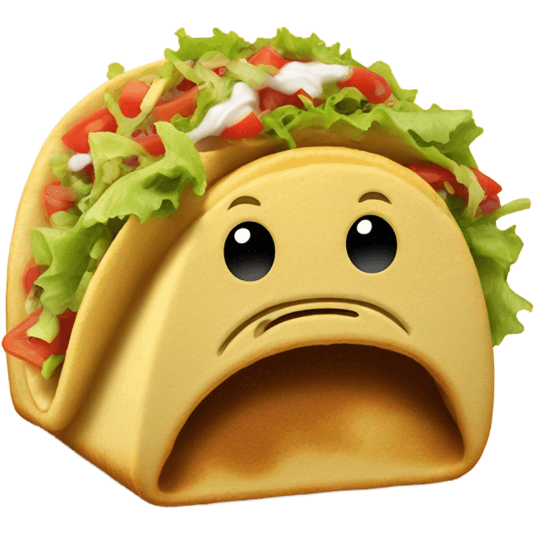 Sad taco emoji