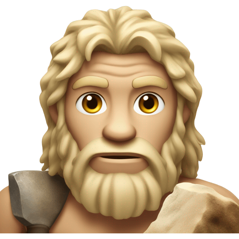 Blonde cave man emoji