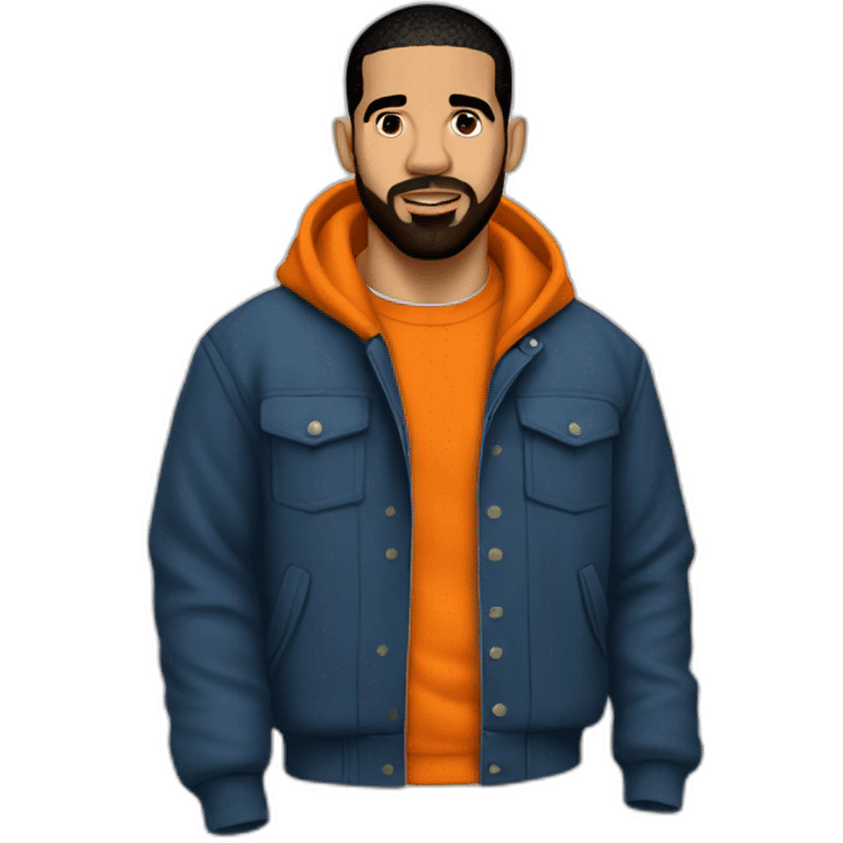 Drake orange jaket meme agreeng emoji