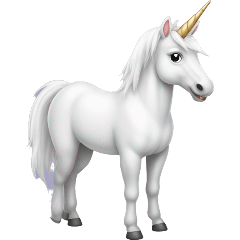 Weißes Einhorn  emoji