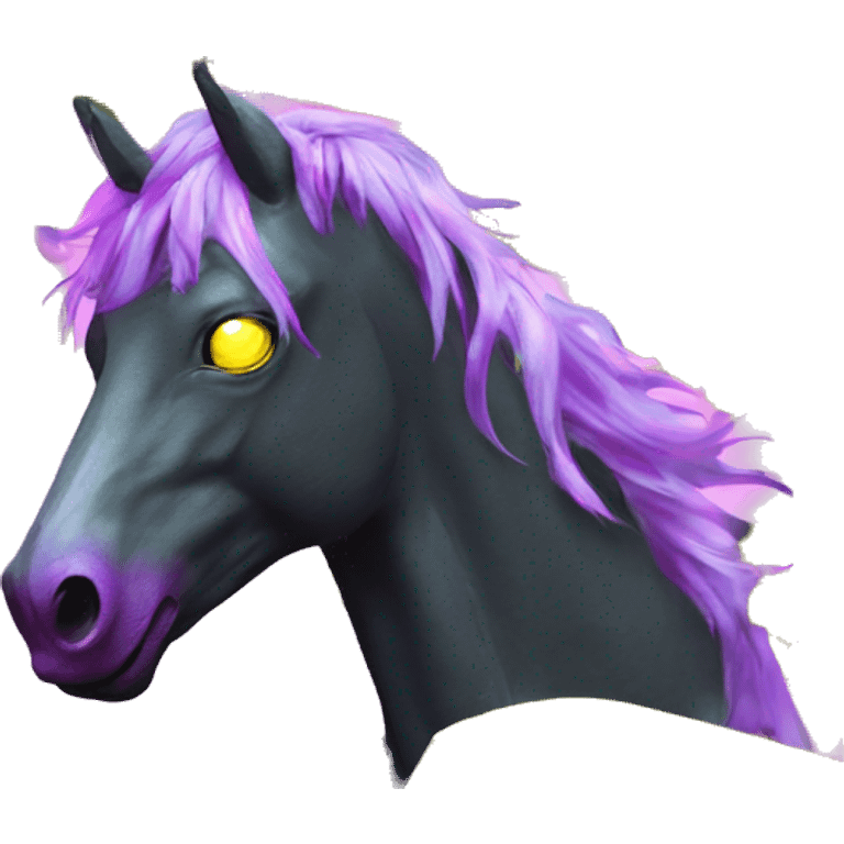 .Zombie_ Vaporwave black holographic oilslick zombie unicorn yellow caution tape emoji