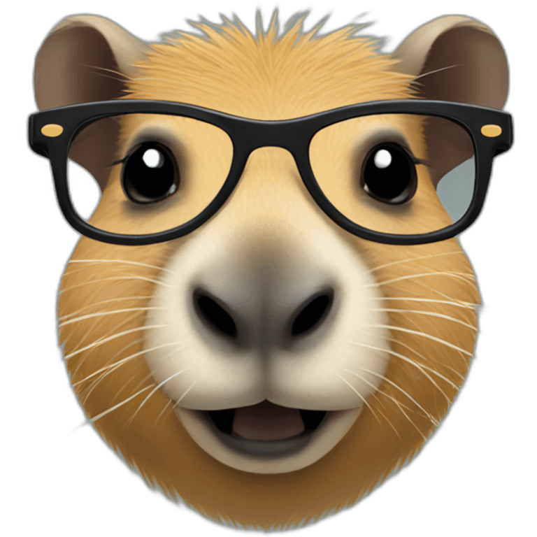 capybara with glasses emoji