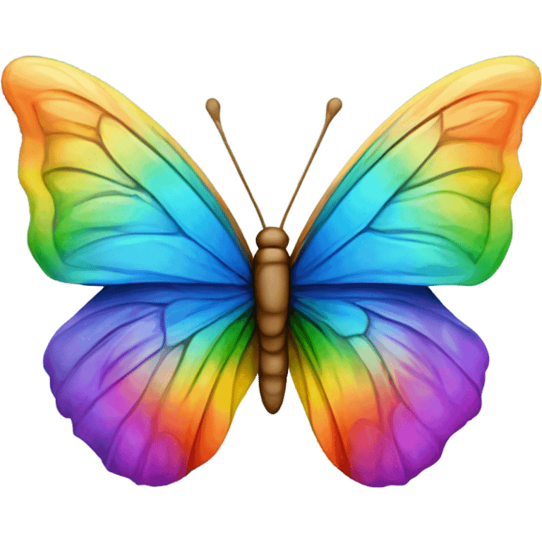 Symbol for adhd, rainbow butterfly emoji