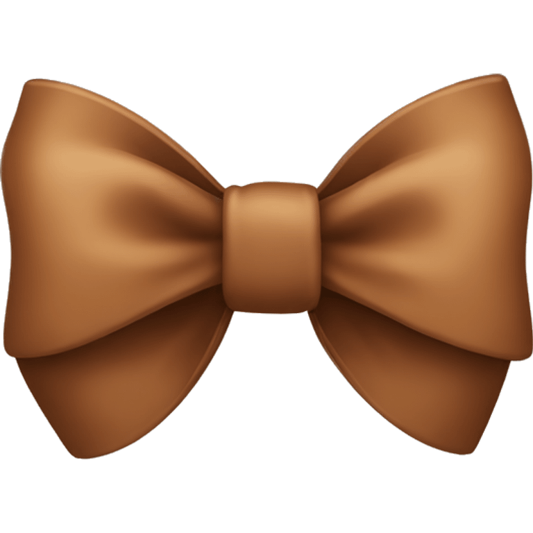 Cute brown bow emoji