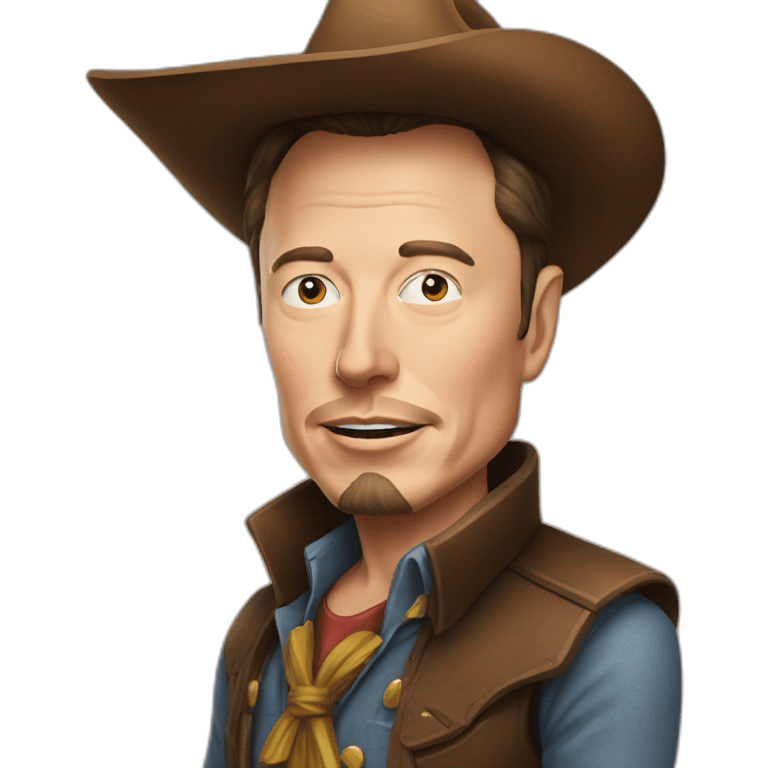 Elon musk as an old cowboy emoji