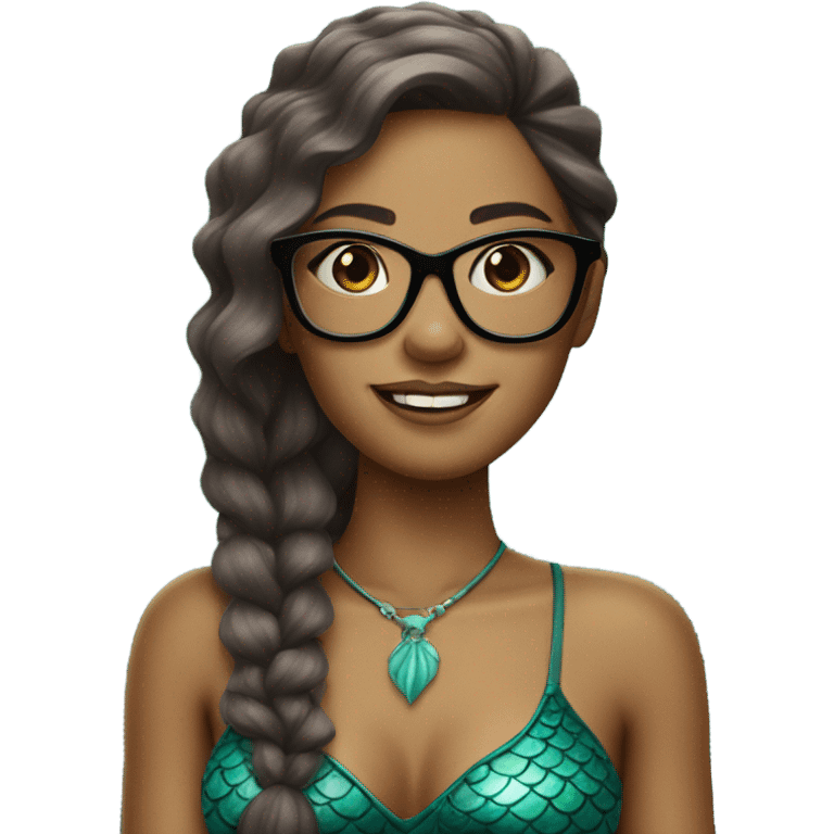 Mermaid wearing glasses  emoji