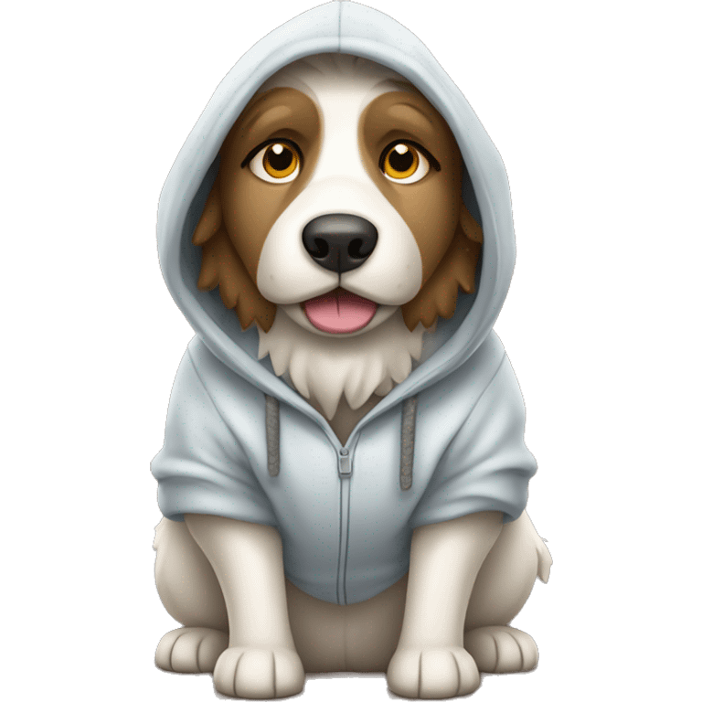 Sheep dog wearing a hoodie  emoji