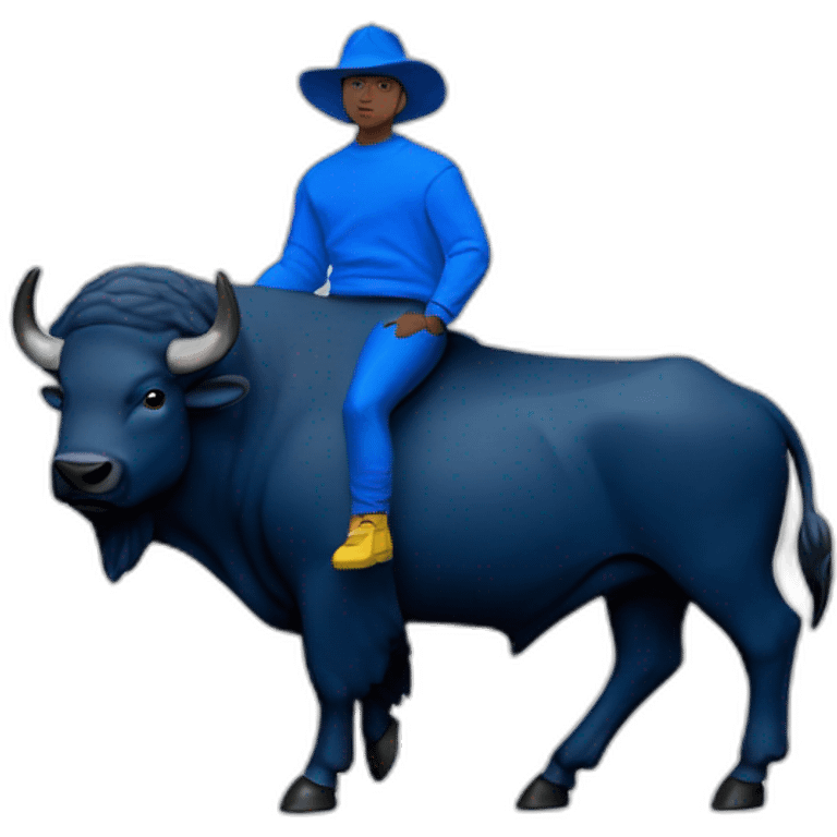 The blue bison balenciaga emoji