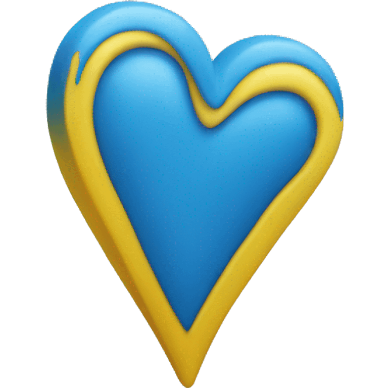 Blue and Yellow heart emoji