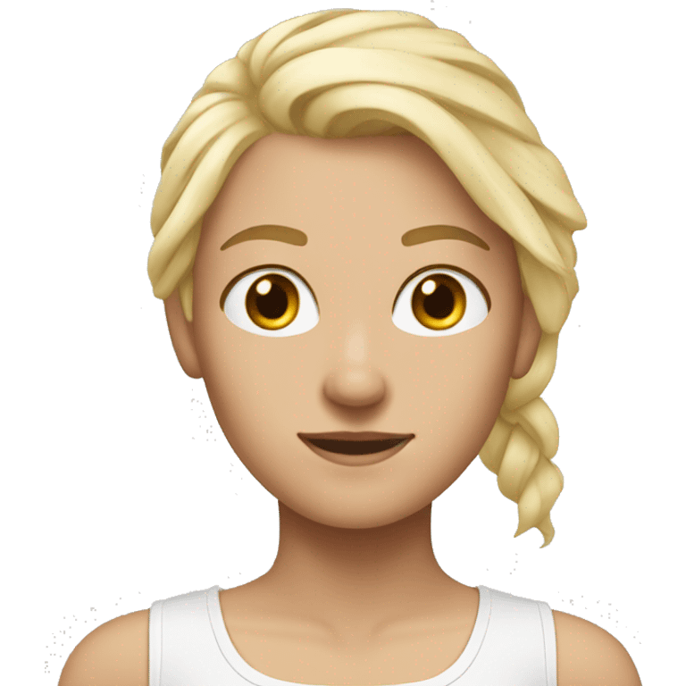 blonde hair white girl fitness emoji