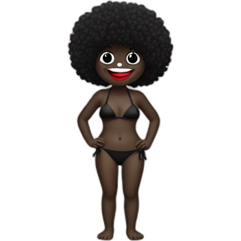 Golliwog in a bikini emoji