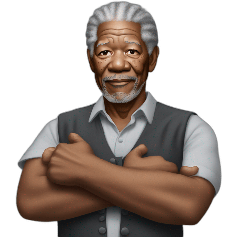 Morgan Freeman arms crosses emoji