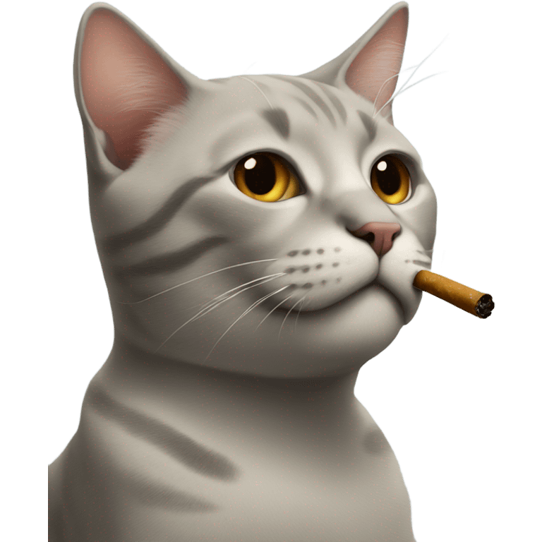 cat smoking emoji