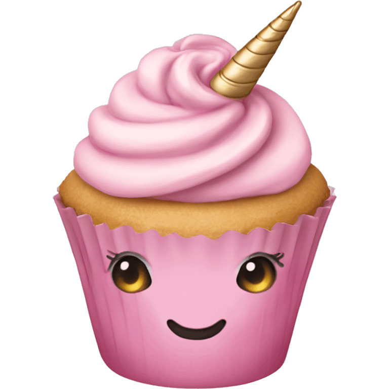 Light pink Unicorn cupcake  emoji