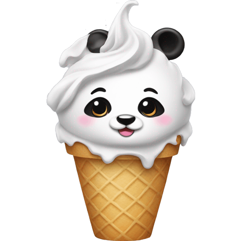 Panda ice cream emoji