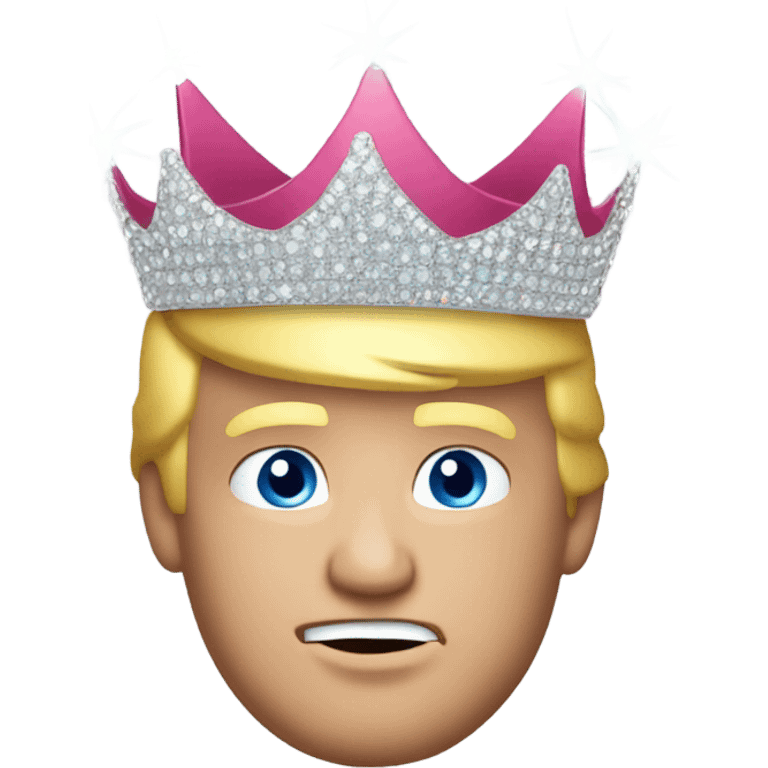 donald trump wearing a princess crown emoji