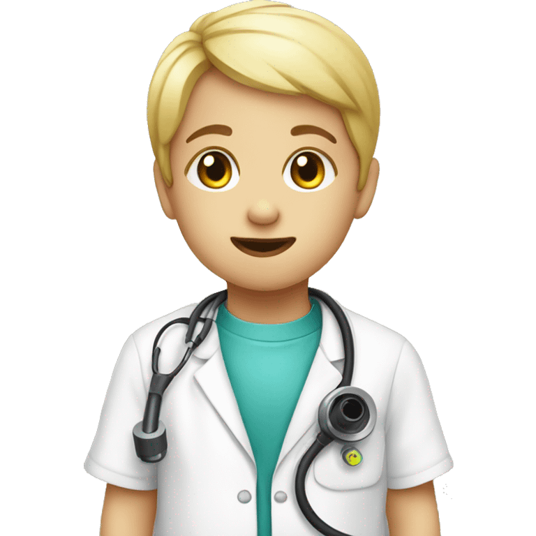 child with phonendoscope emoji