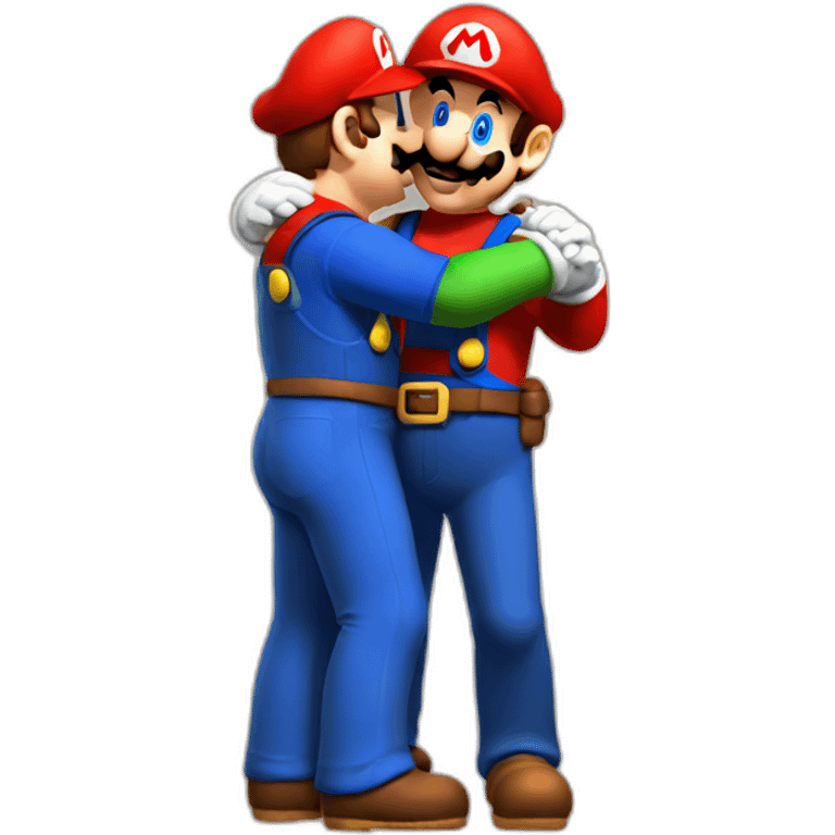 Mario & Luig hug emoji