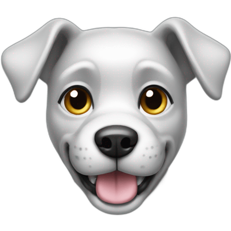 Create a silver dog which is cute and is  doing the thumbs up emoji