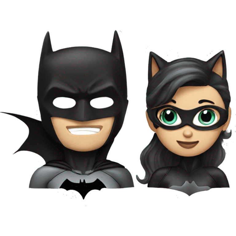 Batman with cat woman be a couple  emoji