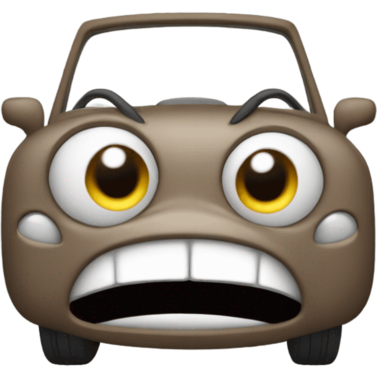 A car with human like features emoji