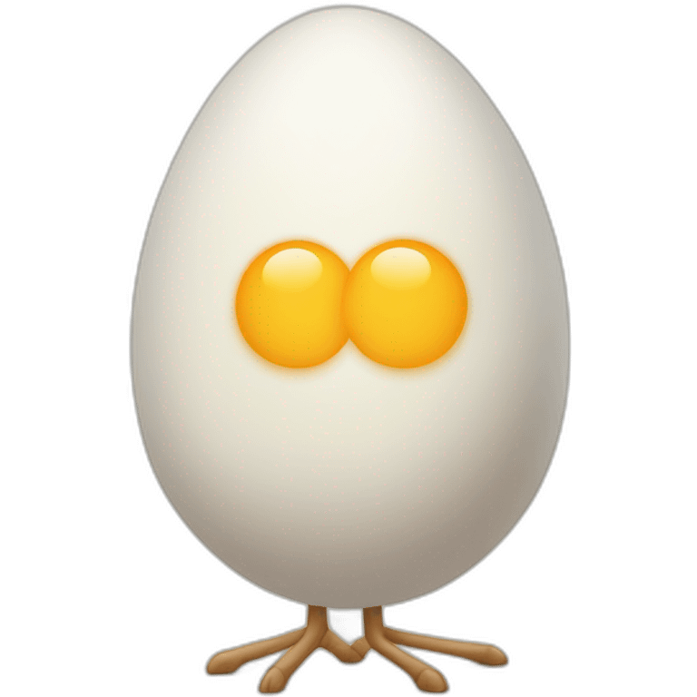 Egg with long legs emoji