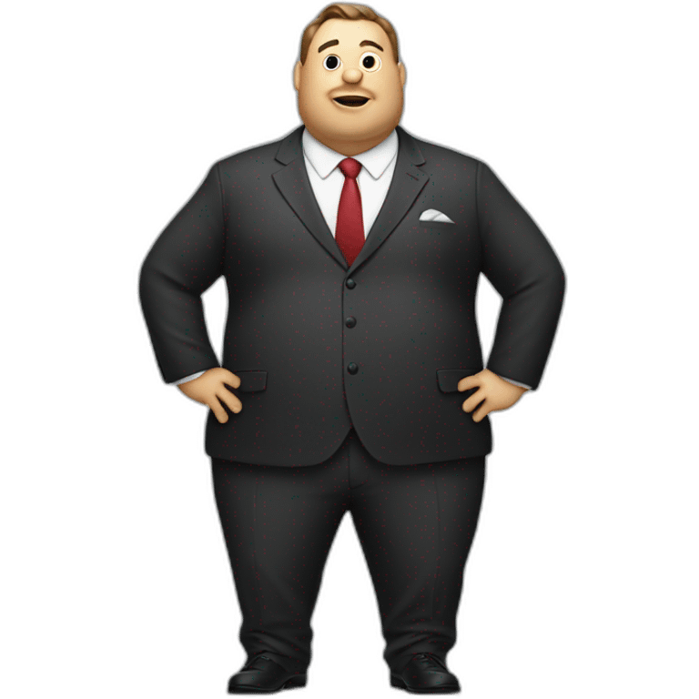 Fat man in a suit emoji