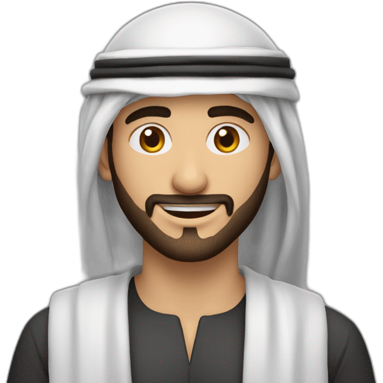 handsome arab guy with kaffiyeh emoji