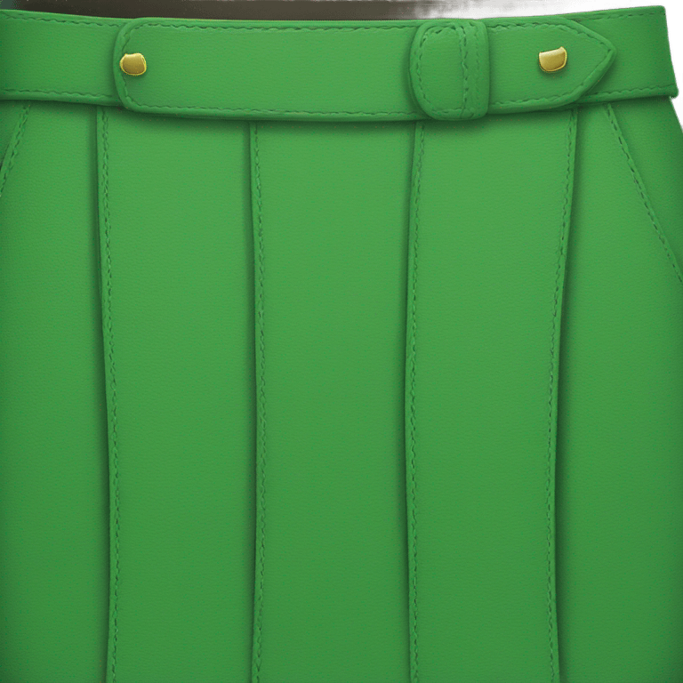 Green leather mini skirt isolated emoji