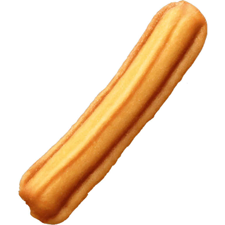 Churro with chocolate dipped tip emoji